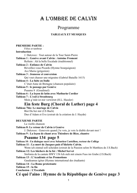 Titre programme